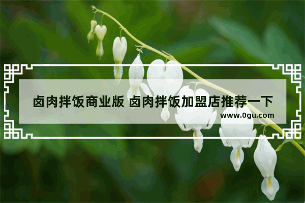 卤肉拌饭商业版 卤肉拌饭加盟店推荐一下