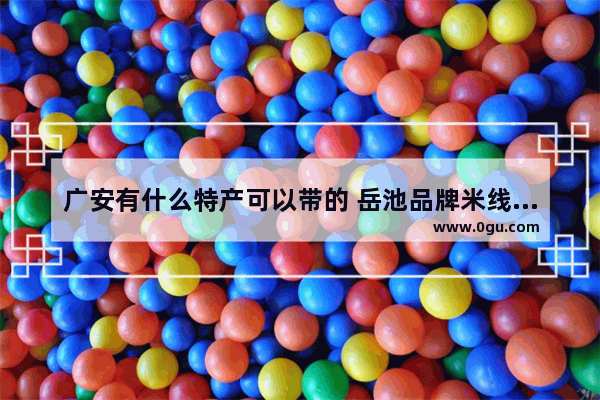 广安有什么特产可以带的 岳池品牌米线加盟店排行榜