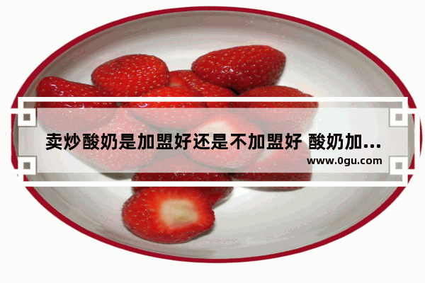 卖炒酸奶是加盟好还是不加盟好 酸奶加盟店推荐