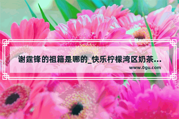 谢霆锋的祖籍是哪的_快乐柠檬湾区奶茶店加盟
