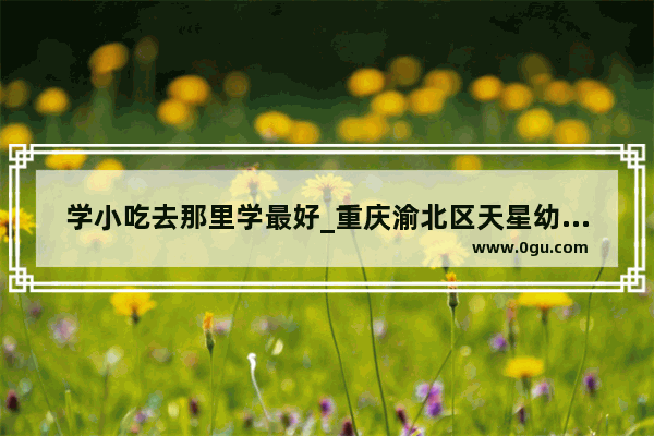 学小吃去那里学最好_重庆渝北区天星幼儿园怎么样