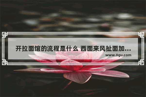 开拉面馆的流程是什么 西面来风扯面加盟费