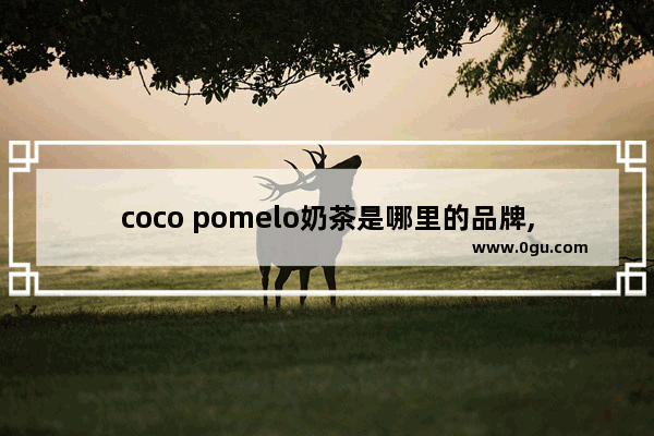 coco pomelo奶茶是哪里的品牌,奶茶冷饮品牌加盟