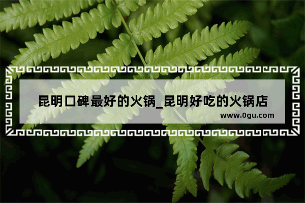 昆明口碑最好的火锅_昆明好吃的火锅店
