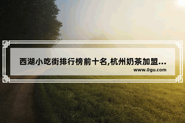 西湖小吃街排行榜前十名,杭州奶茶加盟店推荐美食