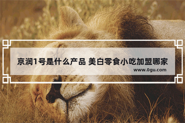 京润1号是什么产品 美白零食小吃加盟哪家好