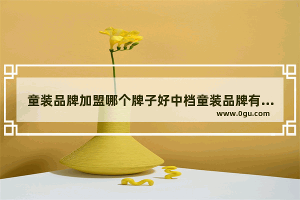 童装品牌加盟哪个牌子好中档童装品牌有哪些_请问目前国内中高档的时尚风格的童装品牌有哪些