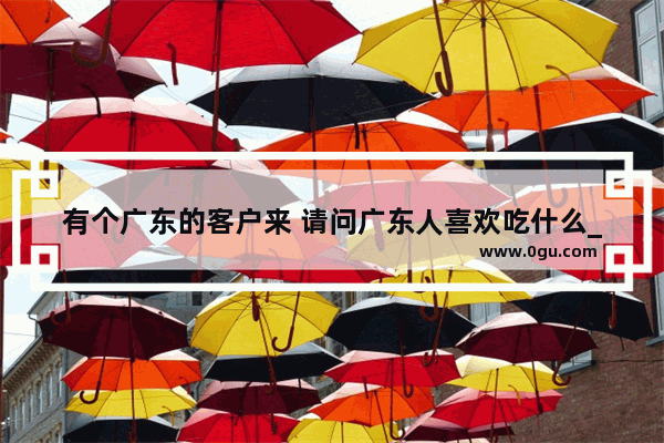 有个广东的客户来 请问广东人喜欢吃什么_清远加盟汉堡小吃费用