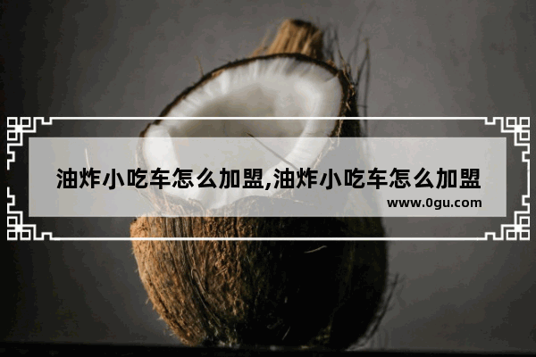 油炸小吃车怎么加盟,油炸小吃车怎么加盟