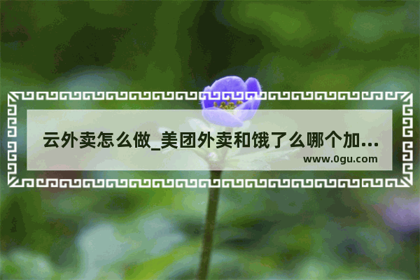 云外卖怎么做_美团外卖和饿了么哪个加盟费贵