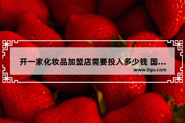 开一家化妆品加盟店需要投入多少钱 国庆品牌化妆品加盟店推荐