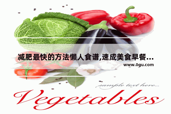 减肥最快的方法懒人食谱,速成美食早餐推荐加盟店