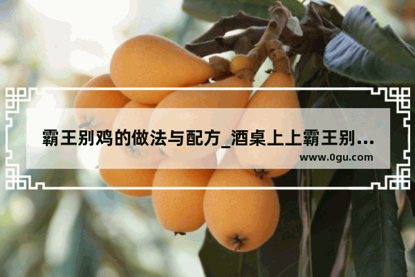 霸王别鸡的做法与配方_酒桌上上霸王别鸡有什么意思