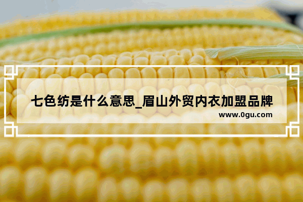 七色纺是什么意思_眉山外贸内衣加盟品牌