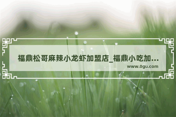 福鼎松哥麻辣小龙虾加盟店_福鼎小吃加盟店推荐