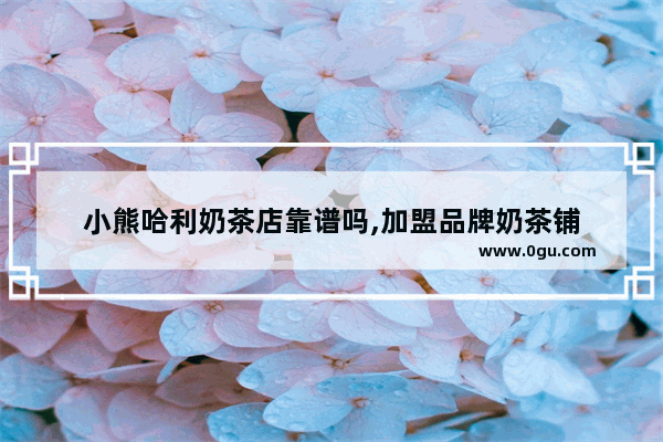 小熊哈利奶茶店靠谱吗,加盟品牌奶茶铺