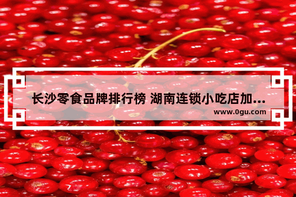 长沙零食品牌排行榜 湖南连锁小吃店加盟排行榜