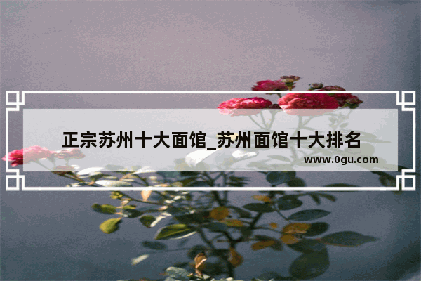 正宗苏州十大面馆_苏州面馆十大排名