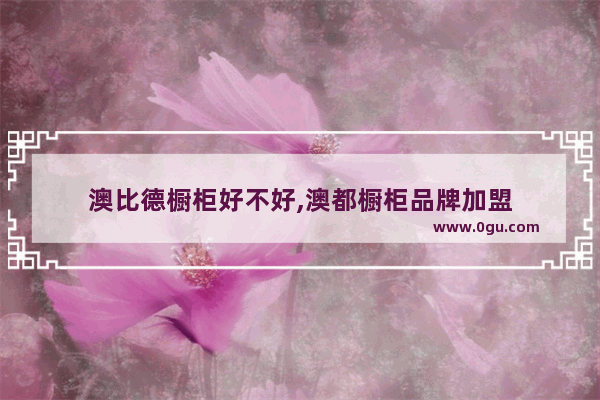 澳比德橱柜好不好,澳都橱柜品牌加盟