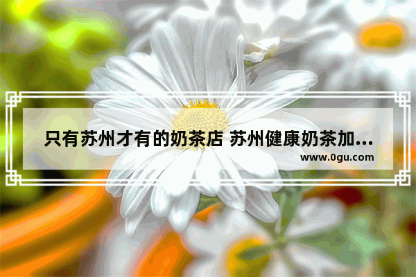 只有苏州才有的奶茶店 苏州健康奶茶加盟店排行榜