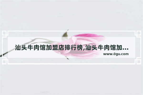 汕头牛肉馆加盟店排行榜,汕头牛肉馆加盟店排行榜