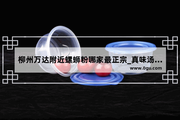柳州万达附近螺蛳粉哪家最正宗_真味汤馆加盟
