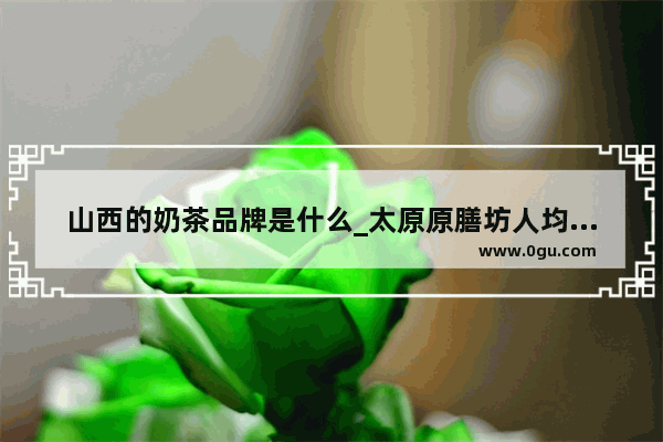 山西的奶茶品牌是什么_太原原膳坊人均消费