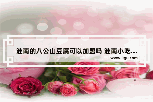淮南的八公山豆腐可以加盟吗 淮南小吃加盟指导