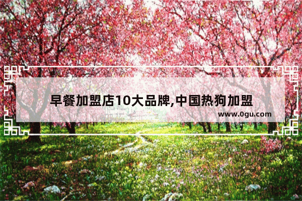 早餐加盟店10大品牌,中国热狗加盟