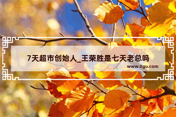 7天超市创始人_王荣胜是七天老总吗
