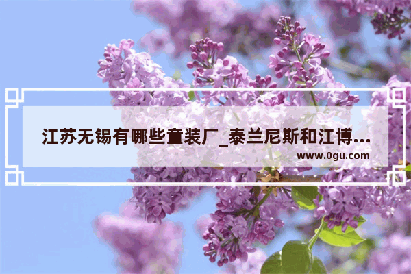 江苏无锡有哪些童装厂_泰兰尼斯和江博士童鞋哪个好穿