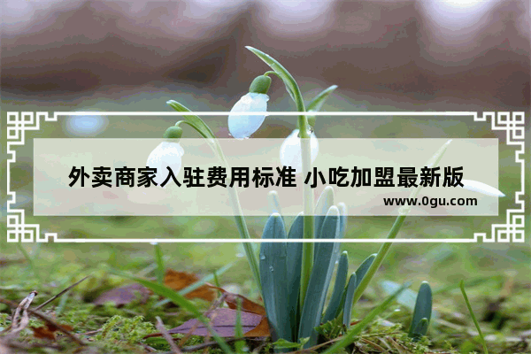 外卖商家入驻费用标准 小吃加盟最新版