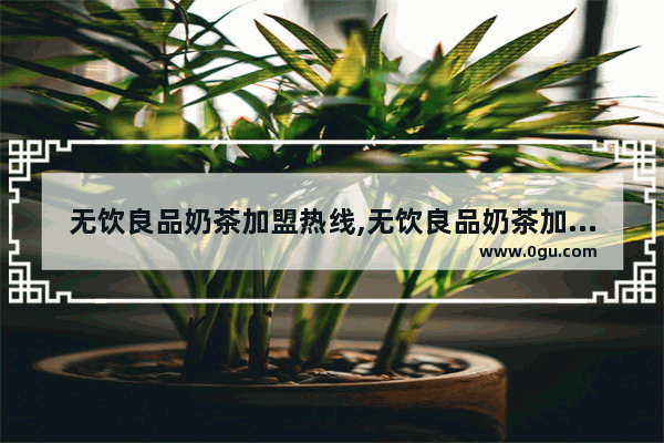 无饮良品奶茶加盟热线,无饮良品奶茶加盟热线