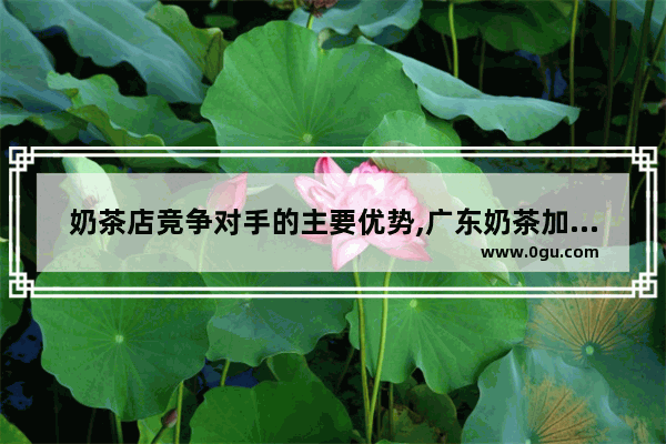 奶茶店竞争对手的主要优势,广东奶茶加盟优势有哪些