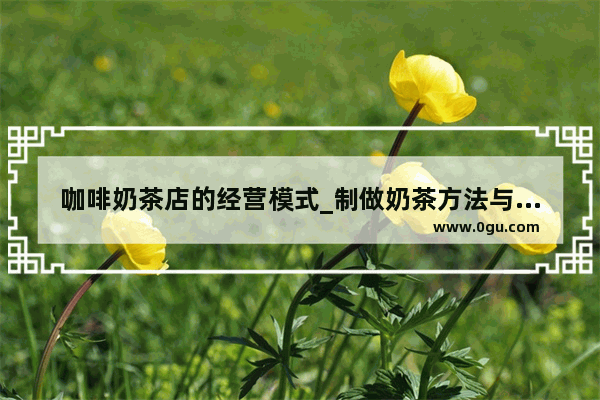 咖啡奶茶店的经营模式_制做奶茶方法与用量
