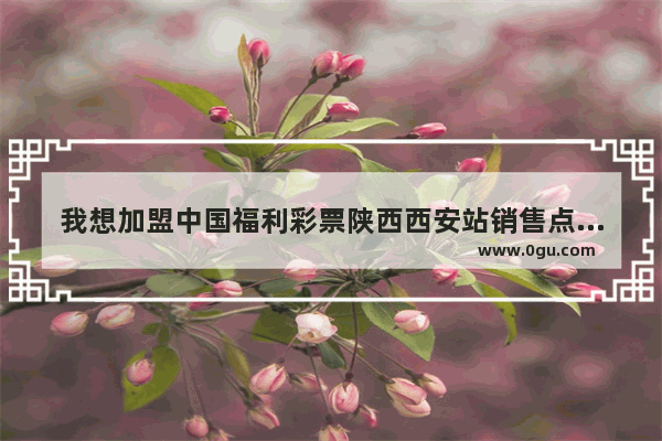 我想加盟中国福利彩票陕西西安站销售点 不知道通过什么途径 需要什么手续 自动销售机加盟