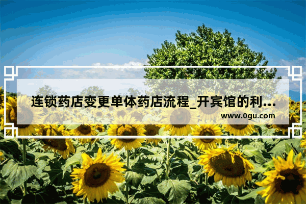 连锁药店变更单体药店流程_开宾馆的利润和风险