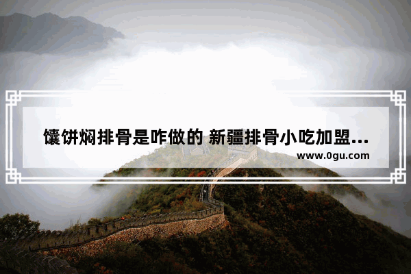 馕饼焖排骨是咋做的 新疆排骨小吃加盟哪家便宜