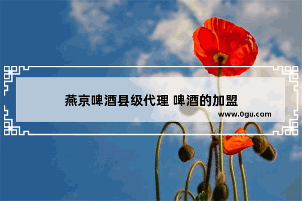 燕京啤酒县级代理 啤酒的加盟