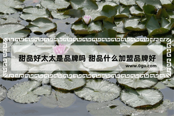 甜品好太太是品牌吗 甜品什么加盟品牌好