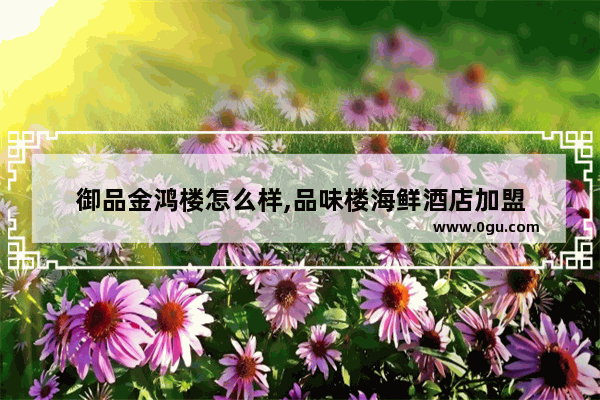 御品金鸿楼怎么样,品味楼海鲜酒店加盟