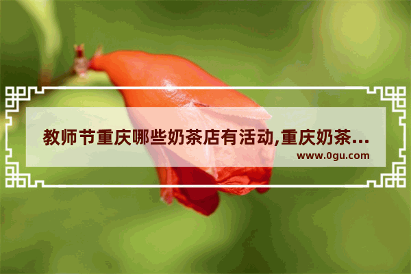 教师节重庆哪些奶茶店有活动,重庆奶茶吧加盟哪家有名