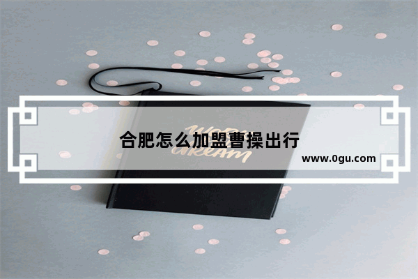 合肥怎么加盟曹操出行