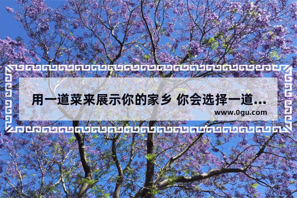 用一道菜来展示你的家乡 你会选择一道什么菜