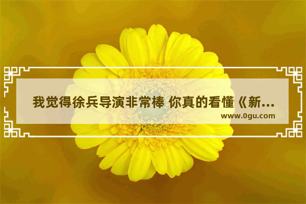 我觉得徐兵导演非常棒 你真的看懂《新世界》了吗
