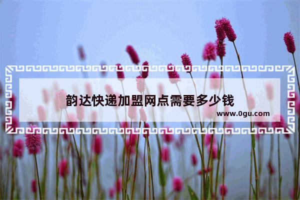 韵达快递加盟网点需要多少钱