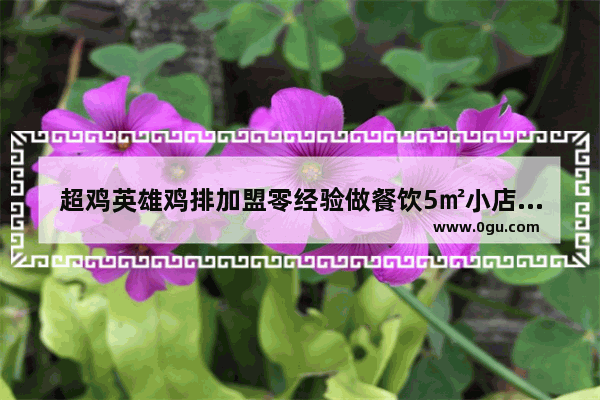 超鸡英雄鸡排加盟零经验做餐饮5㎡小店是如何做到年挣数十万的
