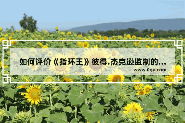 如何评价《指环王》彼得.杰克逊监制的《掠食城市》