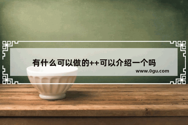 有什么可以做的++可以介绍一个吗