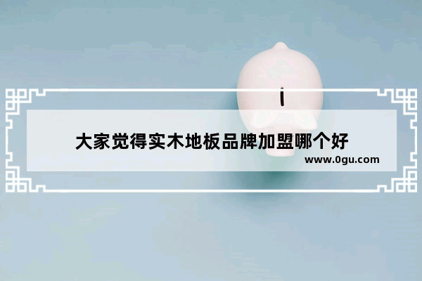 大家觉得实木地板品牌加盟哪个好